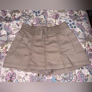 Hollister Taupe Drawstring Utility Shorts